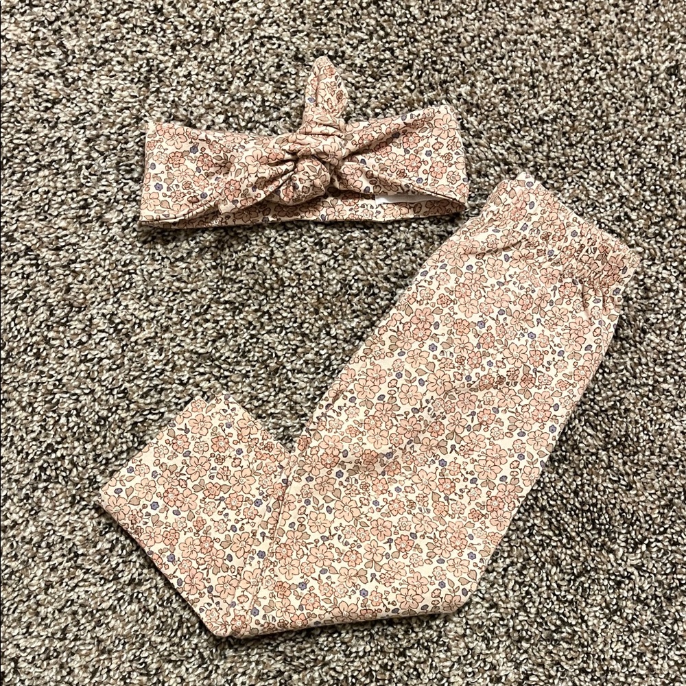 Jamie Kay Floral Leggings and matching Bow